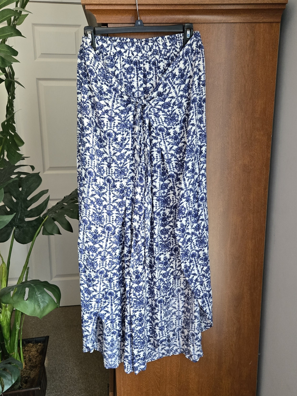 Kori Blue and White Split Wide Leg  Pants